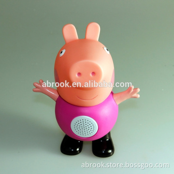 New cartoon pig mini bluetooth speaker manual with usb charger